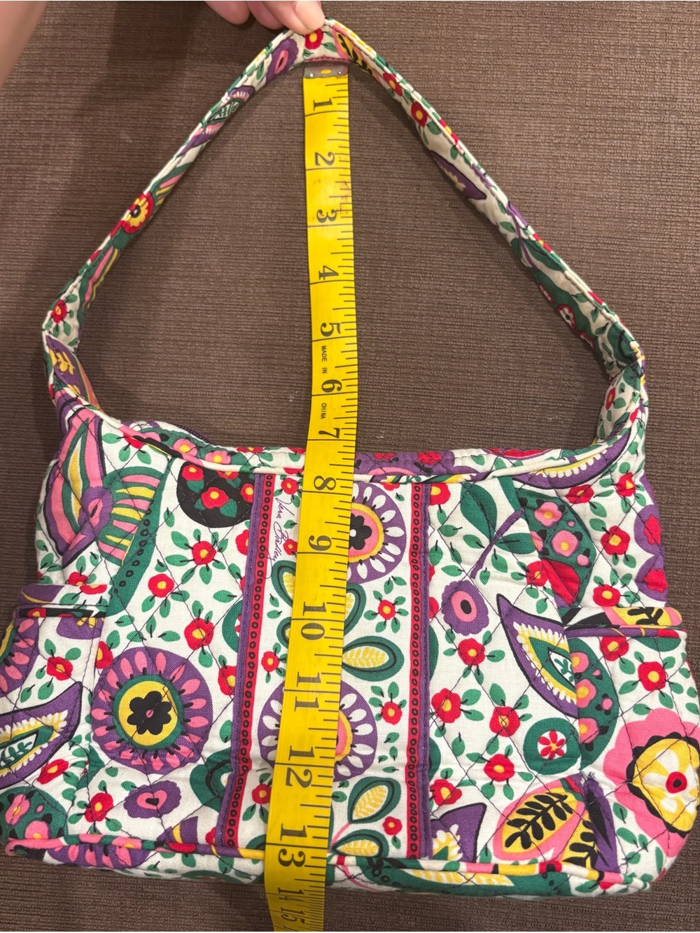Vera Bradley Quilted Viva La Vera Mini Floral Paisley Colourful Shoulder Bag - Picture 5 of 7